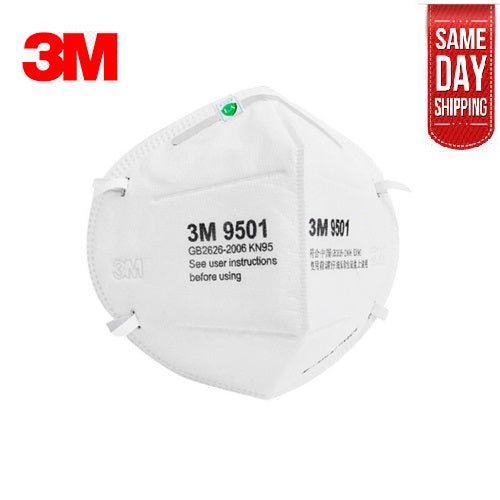 3M 9501 KN95 (Ear-Loops) - Pack Of 10 - Same Day Shipping!