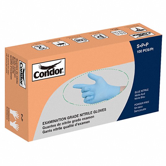 5 MIL - Exam Grade - Condor Nitrile Gloves - Size Small - Free Shipping