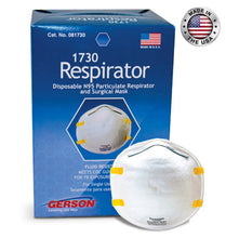 Load image into Gallery viewer, N95 Face Masks - Gerson 1730 - N95 Respirator &amp; Surgical Face Mask- Made In USA
