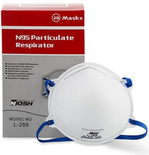 Load image into Gallery viewer, N95 Face Masks - BEST PRICE ON NET!  Harley L-288 N95 Particulate Respirators - NIOSH APPROVED
