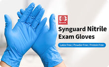 Load image into Gallery viewer, Medium Size - Basic Medical Blue Nitrile Exam Gloves - Latex-Free &amp; Powder-Free
